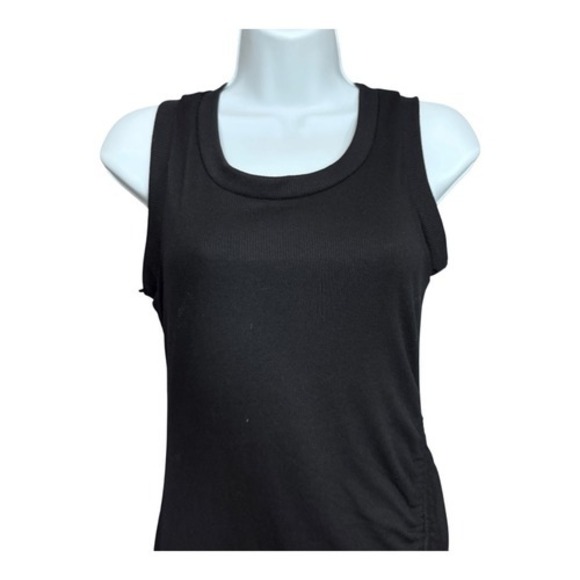 21 SAINTS CASUAL MIDI DRESS W/SIDE SLIT & ADJUSTABLE RUCHING - Picture 3 of 6